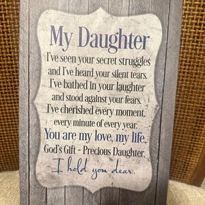 Heartfelt Daughter Plaque